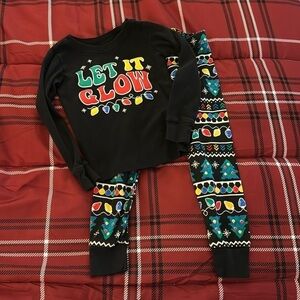 Let It Glow Holiday Pajamas Size 4